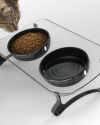 Kedi Mama Kabı, Kedi Köpek Mama ve Su Kabı, Çift Kaseli 15° Eğimli Yükseltilmiş Mama Kabı Kedi Mama Kabı, Kedi Köpek Mama ve Su Kabı, Çift Kaseli 15° Eğimli Yükseltilmiş Mama Kabı