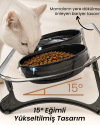 Kedi Mama Kabı, Kedi Köpek Mama ve Su Kabı, Çift Kaseli 15° Eğimli Yükseltilmiş Mama Kabı Kedi Mama Kabı, Kedi Köpek Mama ve Su Kabı, Çift Kaseli 15° Eğimli Yükseltilmiş Mama Kabı