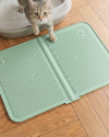 Silikon Kedi Kumu Paspası Yeşil  Yıkanabilir Kedi Tuvaleti Matı 40x60  Kedi Mama Matı