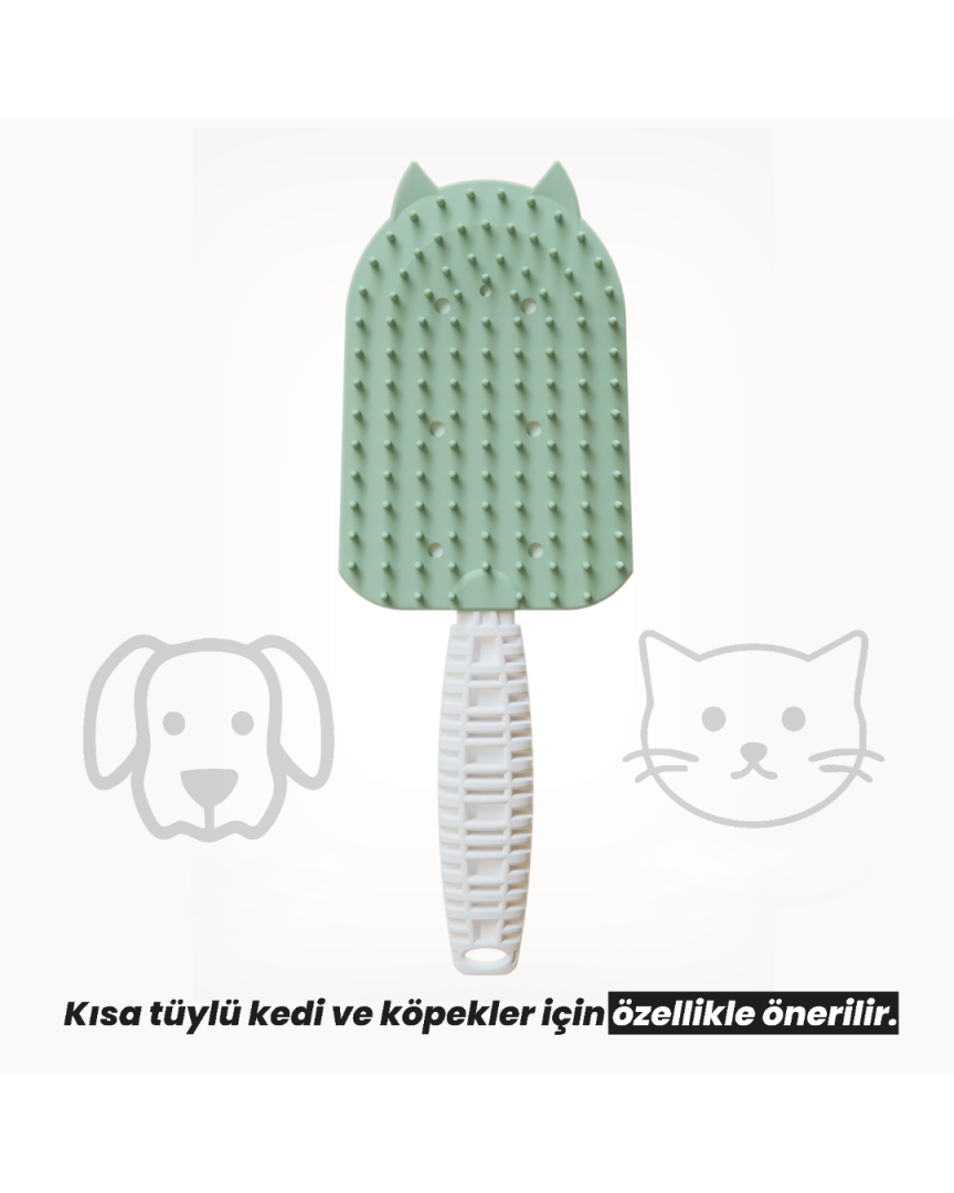 Silikon Tüy Toplayıcı Tarak -Yeşil