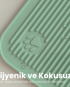 Silikon Kedi Kumu Paspası Yeşil  Yıkanabilir Kedi Tuvaleti Matı 40x60  Kedi Mama Matı