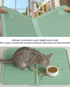 Silikon Kedi Kumu Paspası Yeşil  Yıkanabilir Kedi Tuvaleti Matı 40x60  Kedi Mama Matı