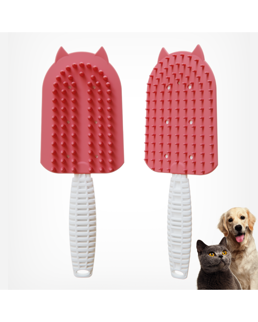 Silikon Tüy Toplayıcı Tarak - Kırmızı