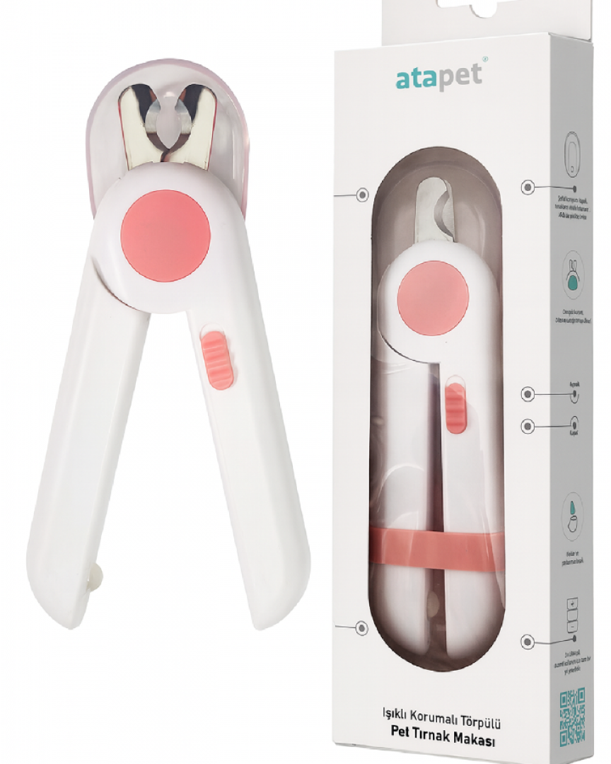 LED Işıklı Kedi Tırnak Makası (Pembe)