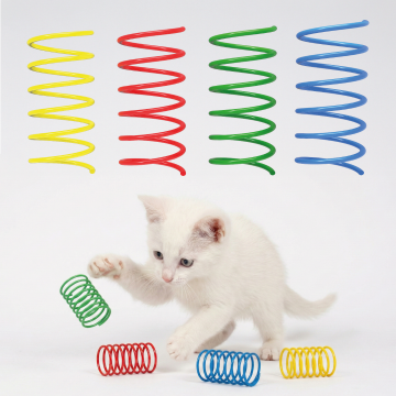 Kedi Yay Oyuncak Seti – Renkli Kedi Yay, Yaylı Kedi Oyuncağı, Yavru Kedi İçin Eğlenceli Bahar Bobinleri, Büyük Spiral Yay Oyuncakları – ATAPET