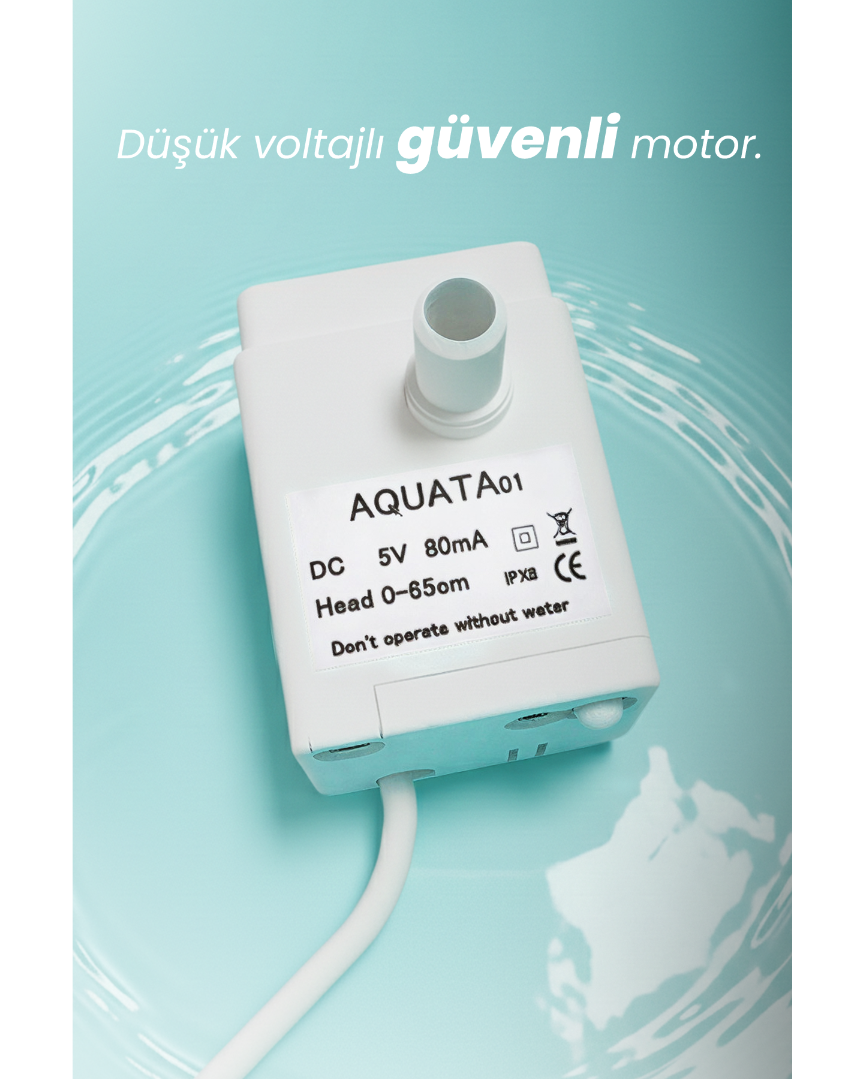 Aquata Yedek Su Pompası Kedi Su Pınarı Yedek Motoru – Su Pınarı Motoru, Su Sebili Motoru, Kedi Su Pınarı Motoru Ve Yedek Su Pompası, Yüksek Performanslı Ve Güvenilir Su Motoru ATAPET