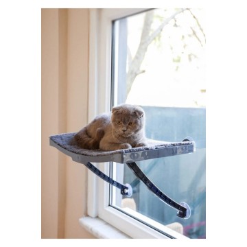 Cama Asılan Vantuzlu Plastik Kedi Yatağı – Dayanıklı Plastik Kedi Yatakları, Kullanışlı Plastik Kedi Yatak, Kedi Cam Yatağı, Cam Önü Yatağı, Vantuzlu Cam Yatak (Antrasit) ATAPET