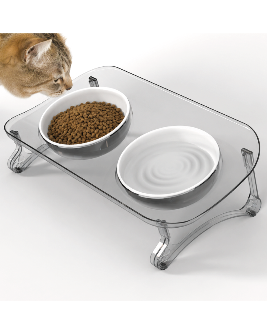 Kedi Mama Kabı, Kedi Köpek Mama ve Su Kabı, Çift Kaseli 15° Eğimli Yükseltilmiş Mama Kabı Kedi Mama Kabı, Kedi Köpek Mama ve Su Kabı, Çift Kaseli 15° Eğimli Yükseltilmiş Mama Kabı