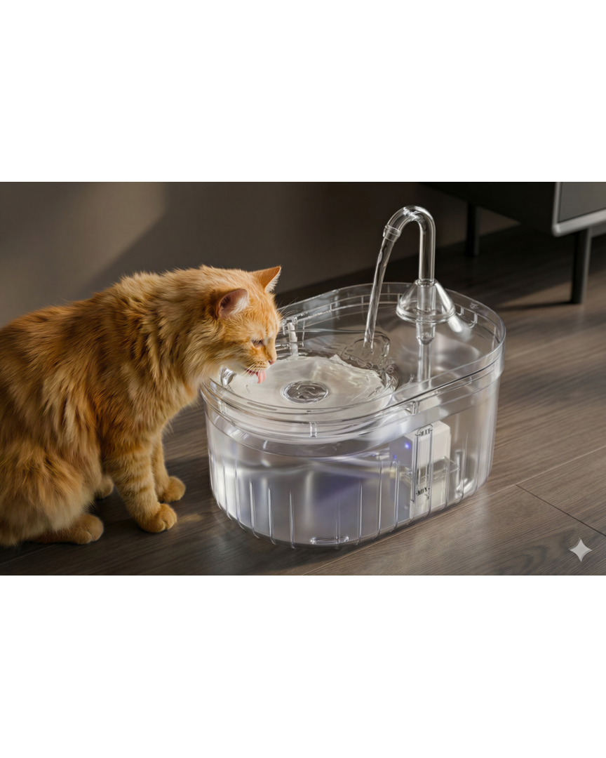 Şeffaf Otomatik Kedi Su Pınarı
