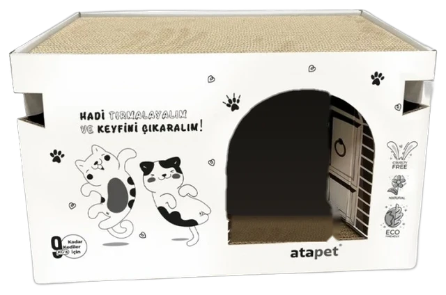 KARTON KEDİ EVİ